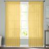 Yellow Solid Color Home Tulle Curtains for Bedroom Living Room Printed Sheer Curtains for Balcony Summer Home Decor