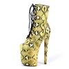 Sexy Women Shoes Pole Dance Shoes Snake Pattern Party Club Platform High-heeled Shoes Striptease Shoes