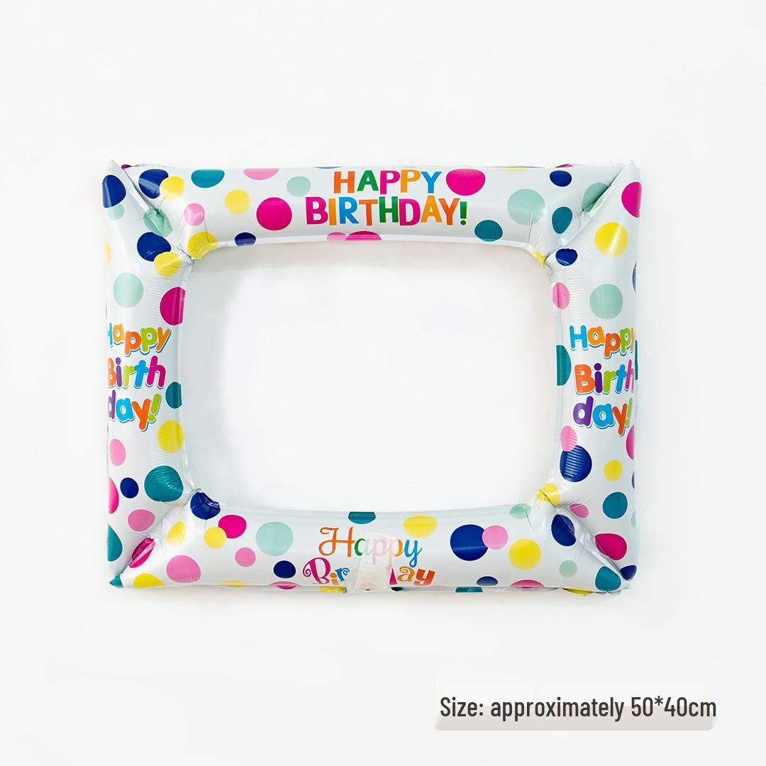 Creative Boy s Birthday Photo Frame Balloon Props & Decorations