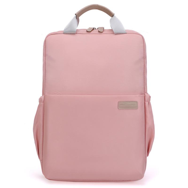 Simple backpack, fashionable shockproof computer bag, fresh high school student schoolbag, women s casual and lightweight backpack. розовый