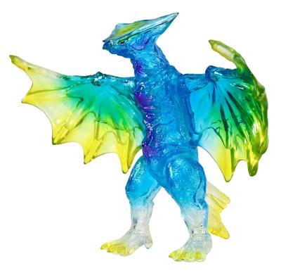 Character Contents Production Middle Size Series Gamera Gyaos Clear Blue 130mm PVC Finished Soft Vinyl Figure (Ccp) [3rd Edition] (1995) Ver. Approx.