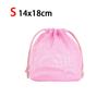 New Dopamine Color Cosmetic Bag Mesh Drawstring Storage Bag Breathable Large Capacity Lazy Toiletries Bag