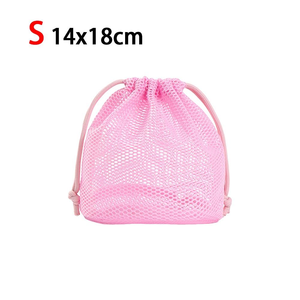 

Fashion Dopamine Color Cosmetic Bag Mesh Large Capacity Storage Bag Drawstring Breathable Lazy Toiletries Bag