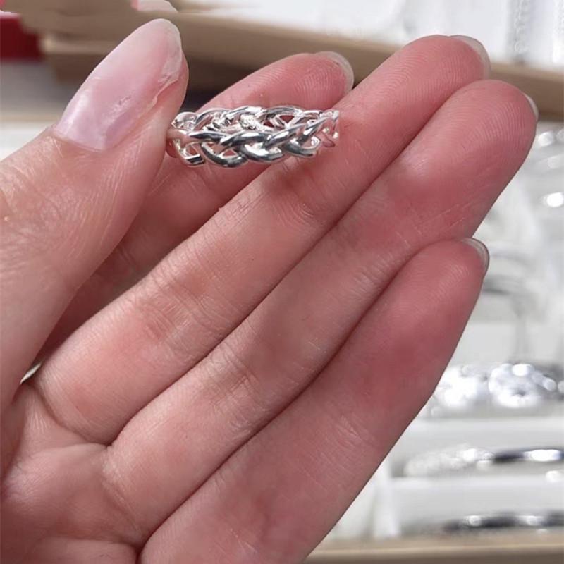 Live Broadcast Luxury Wheat Ear Ring: Versatile Openwork Braid Adjustable Ring, Perfect Gift for Girlfriend