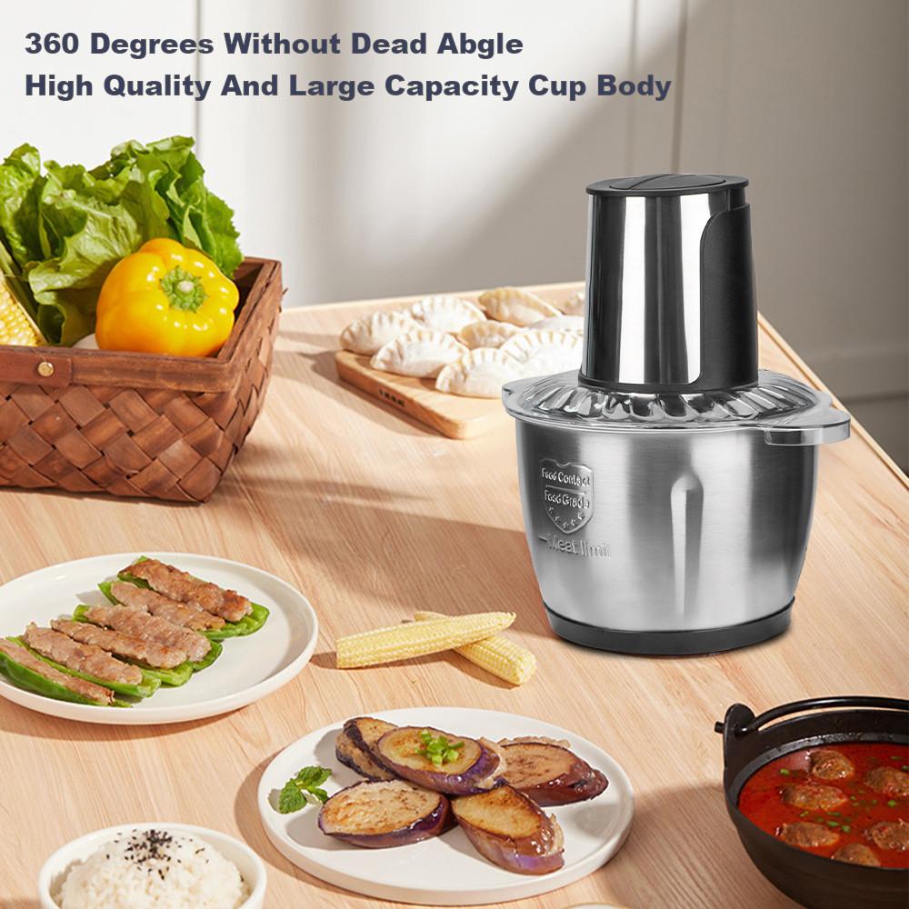 New 2 Speeds Electric Chopper Stainless Steel  Meat Grinder Household Food Processor Kitchen Garlic Vegetable Grinder