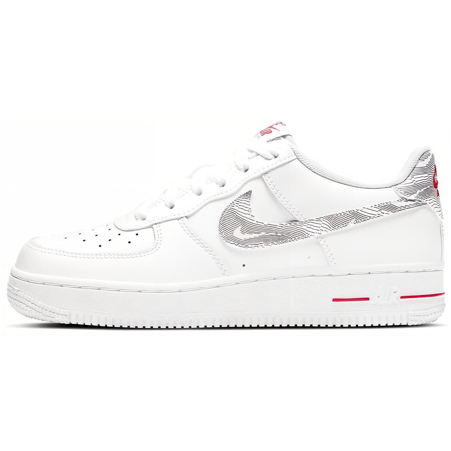 (GS) Nike Air Force 1 Low White University Red Kids DJ4625-100 EU 36.5