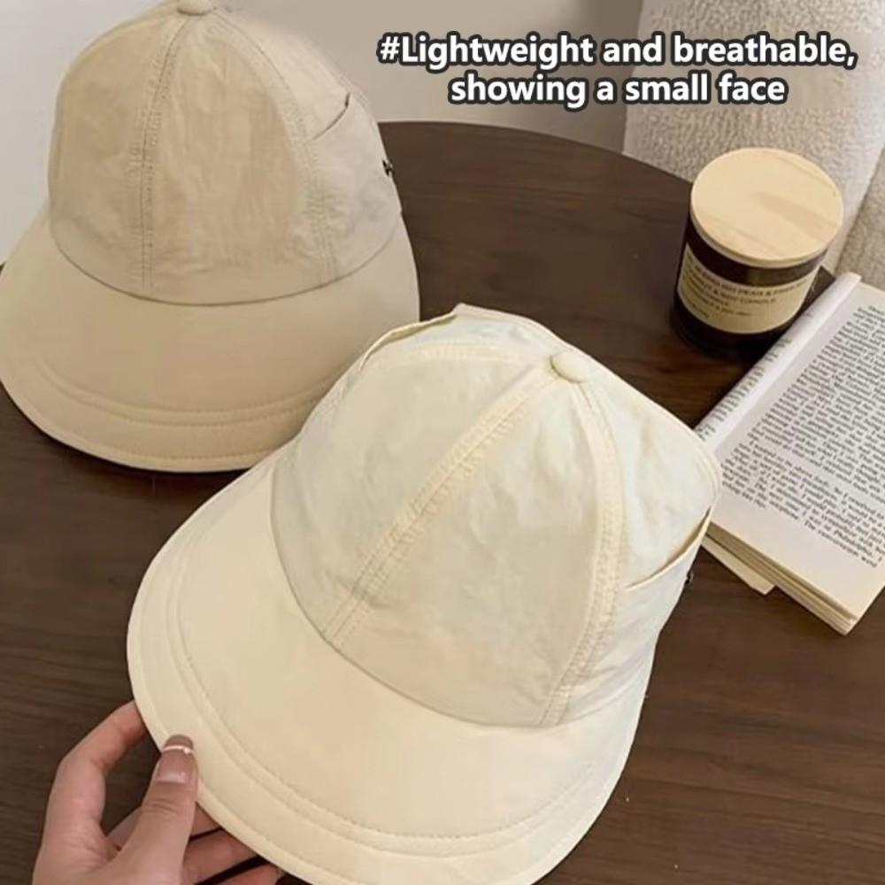 Breathable Empty Top Baseball Cap Anti-UV Beach Bucket Hat Summer Fisherman Ponytail Caps
