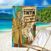 Personalisierbares Strandtuch Tintins Abenteuerstadt Strandtuch, Weiche Mikrofaser, Geschenk für Sie/Ihn, Geburtstag, für Pool, Strand, Reisen, Fan-Geschenke