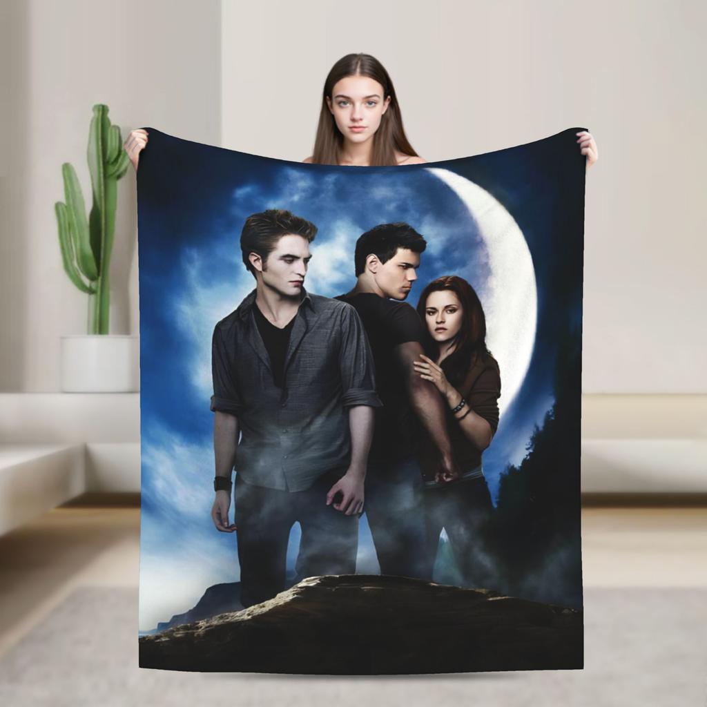 Twilight Meme Blanket Cover Movie Wool Throw Blanket Summer Air Conditioning Decoration Lightweight Bedspreads,
