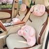 Plush Winter Car Headrest & Lumbar Support: Cute Cartoon Neck Pillow & Backrest Cushion