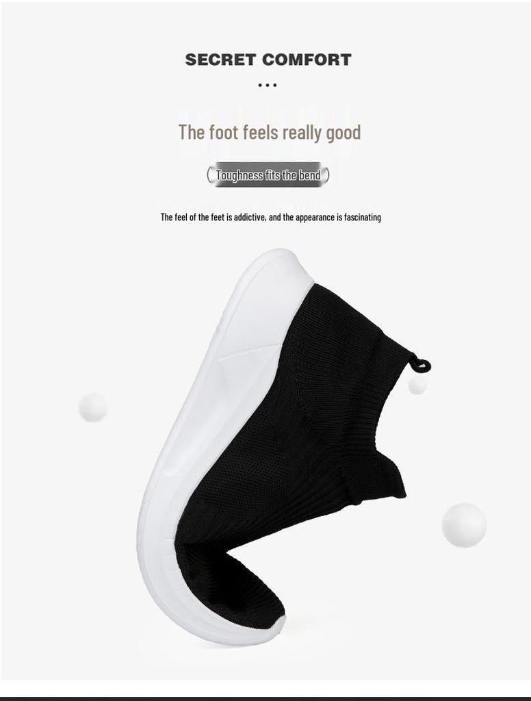 2023 Men's Lightweight Fly-Knit Sock Sneakers: Breathable, Slip-On, Casual Sports Shoes for Spring and Summer
