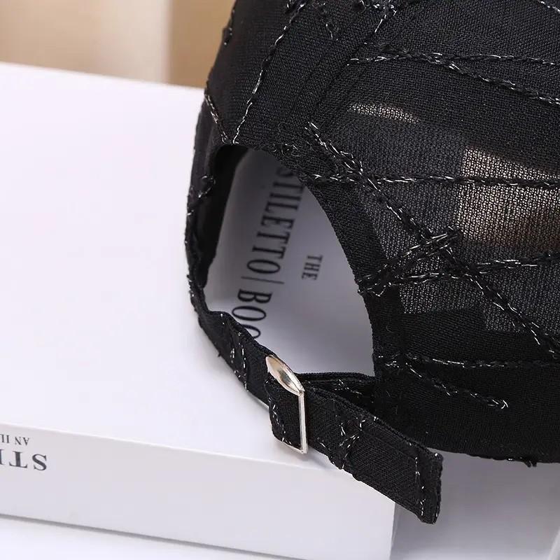 Luxurious Adjustable Cotton Baseball Cap - Lightweight, Breathable, Simple Solid Color, Stripe Craftsmanship, Perfect for Daily