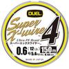 DUEL Super X Wire 4 PE Fishing Line High 5 [High Strength, Sensitivity] 0.6, 150m, Colors/Yellow Marking, H3585N-5CR