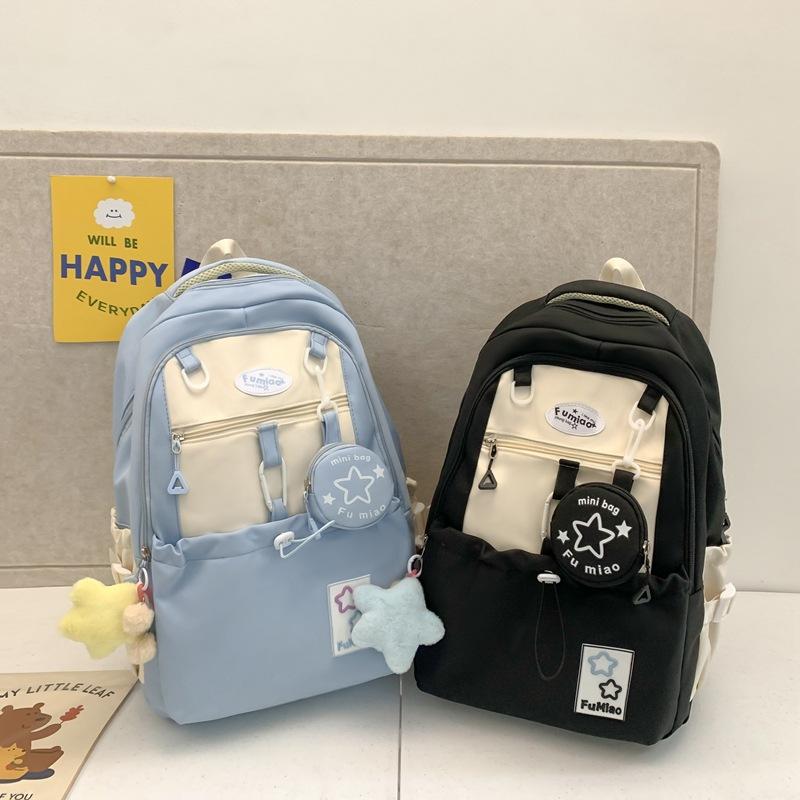 Schoolbag Japanese girls schoolbag Junior high school students Korean version large capacity backpack College wind backpack High school students