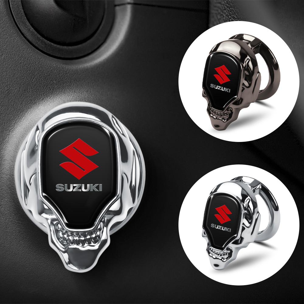Car Emblem Start Stop Button Cover Auto Ignition Switch Protection Decor For Suzuki Jimny New Alto Swift Tianyu SX4 Ruiqi Baleno