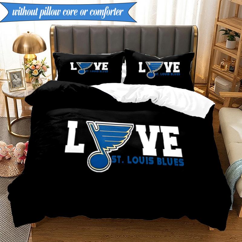 3PCS Nashville Predators Printed Bedding Set For Bedroom dormitory, Includes 1 Duvet Cover & 2 Pillowcases for All Seasons Home Decor Fan gifts