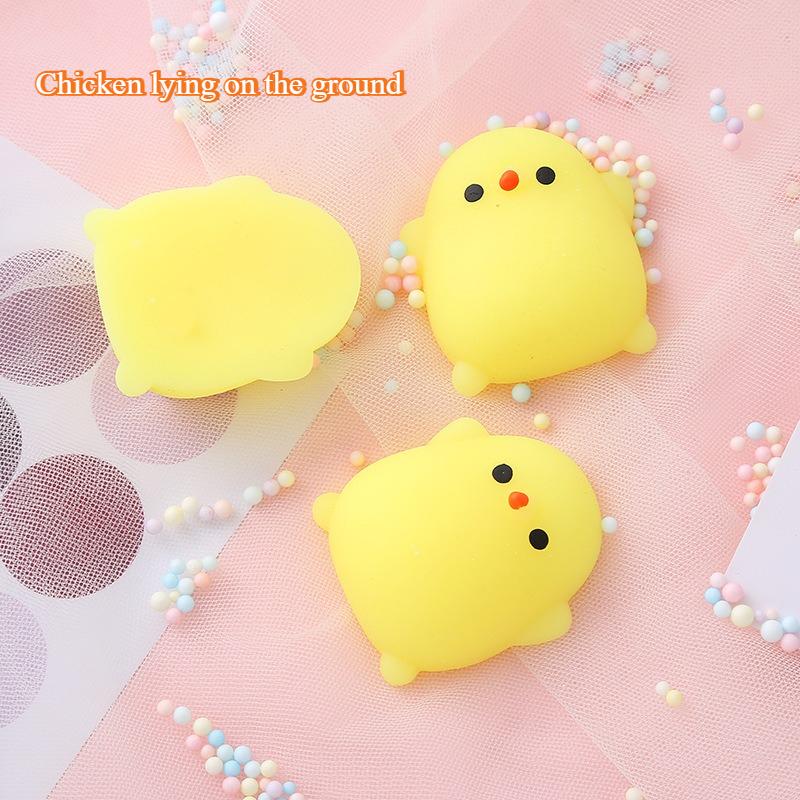 10Super Soft Cute Cartoon Chick Slow Rebound Squishy, Hand Squeeze Fidget Toy For Adult Stress Anxiety Relief Home Office & Gift