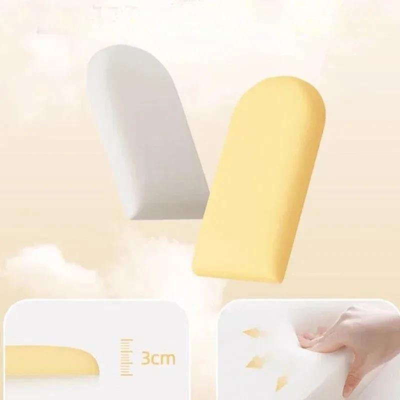 1PC 7.87inx15.75in Bed Headboards Anti-collision Wood Wall Panels Bed Head Headboard Stickers Tete De Lit