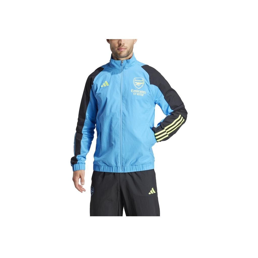 Adidas Performance Stand Collar Zipper Fashion Jacket Men Jacket Blue IS7282