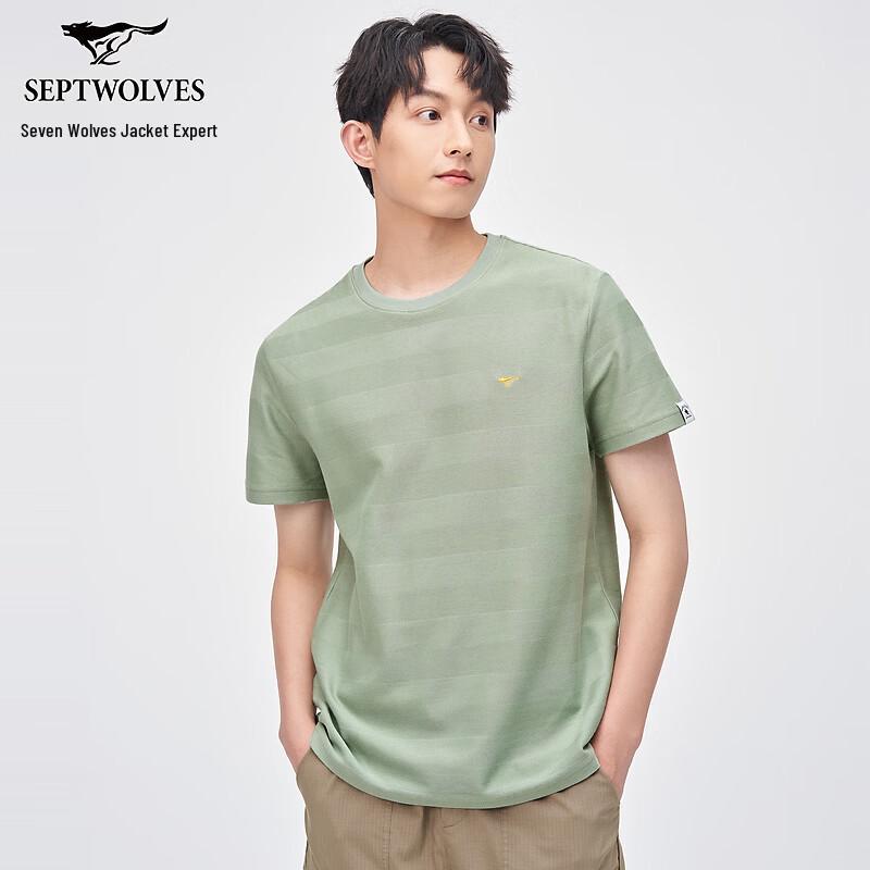 

Septwolves Men s 100% Cotton Short Sleeve Round Neck T-Shirt L