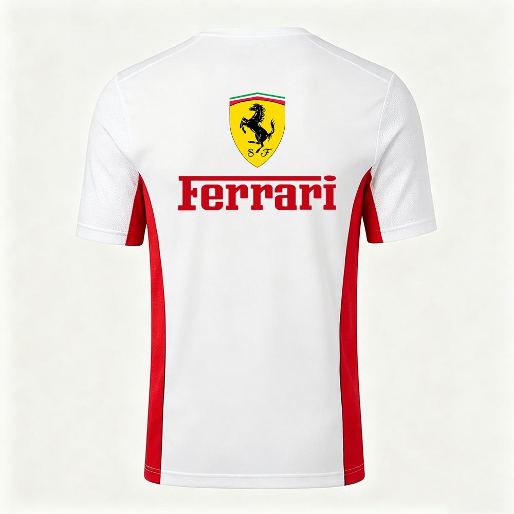 2026 Ferrari Summer Round Neck 3D Print T-shirt Formula 1 Motor Racing Short Sleeve Top