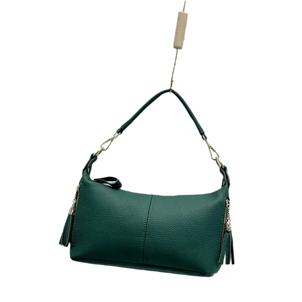 Cowhide Shoulder Women's Bag Large Capacity Women's Fashion Simple Tote Bag Practical Shell Bag Multi-compartment