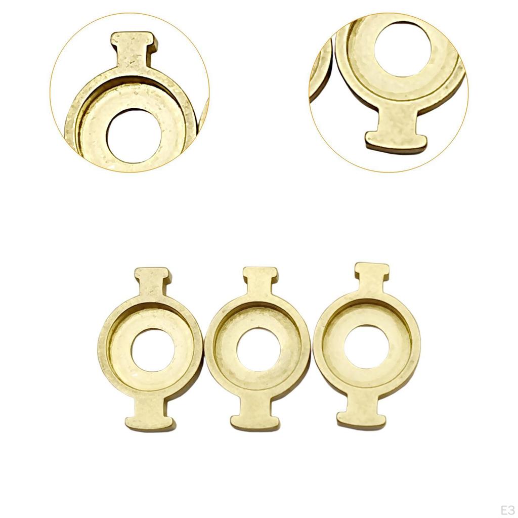 3 Pieces Trumpets Spring Holder Copper Replace Parts Positioning Plate Accessories