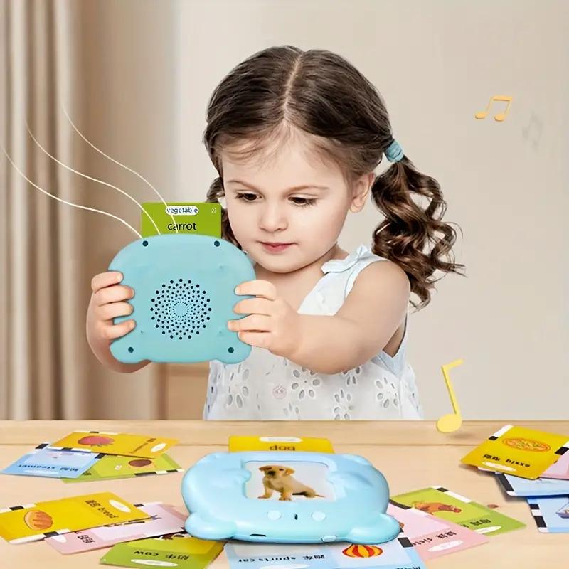 Educație timpurie Flash Card Jucării de învățare Fișe vorbitoare pentru copii Preșcolari Engleză Electronic Audio Book Machine Gift