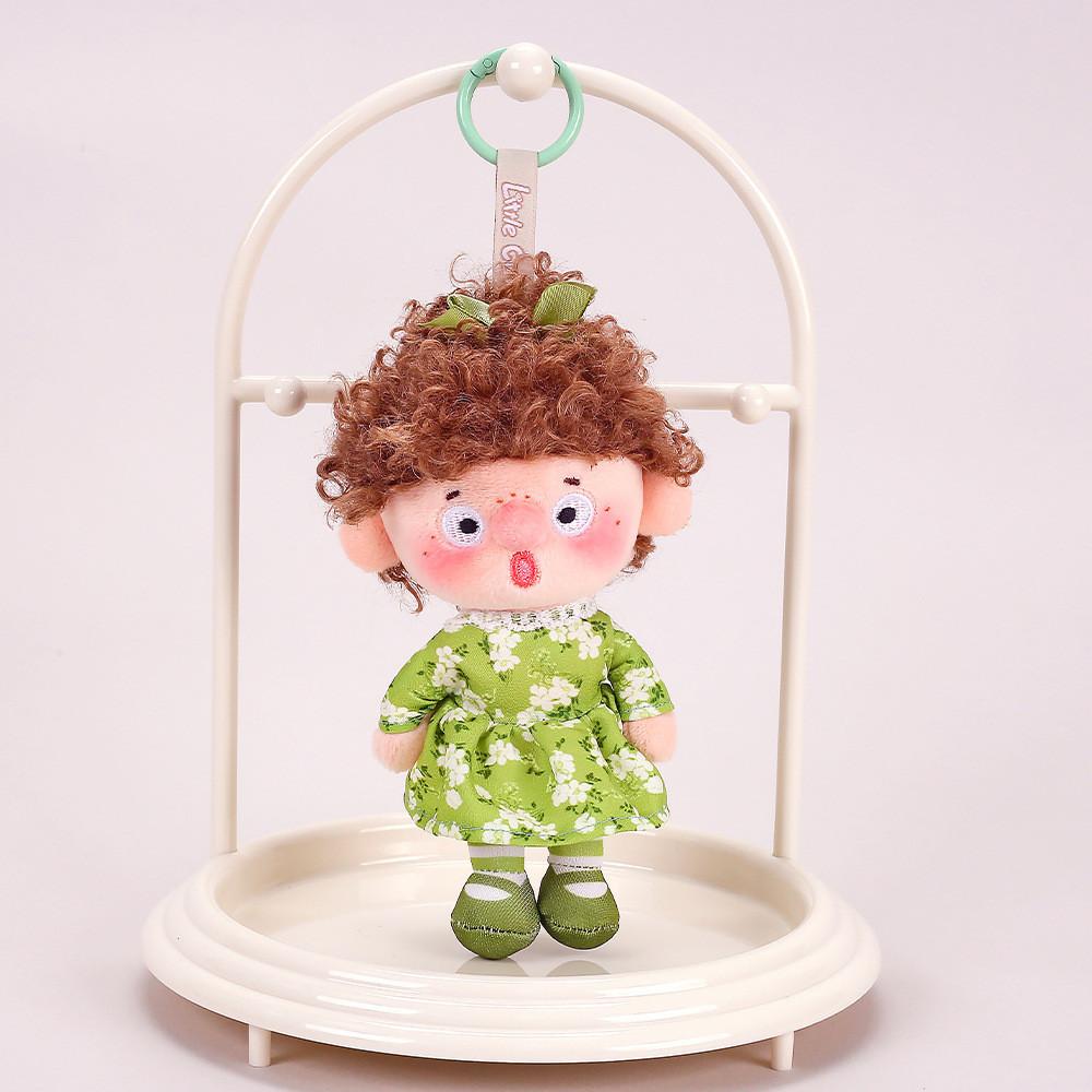 Summer Rainbow Little Curl Doll Plush Keychain With Soft Polyester Filling For Kids And Gifts