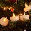 12 Count Clip  Flameless LED Tealight Realistic Flame  Decoration For Vases Tables  Reusable Battery Candle