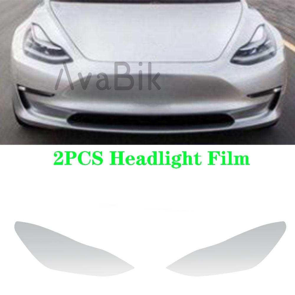 For Tesla Model Y 3 X - ppf TPU Car Protection Film Anti-Scratch Rearview Blackened Headlight car headlight accessories Model 3 2020-2023