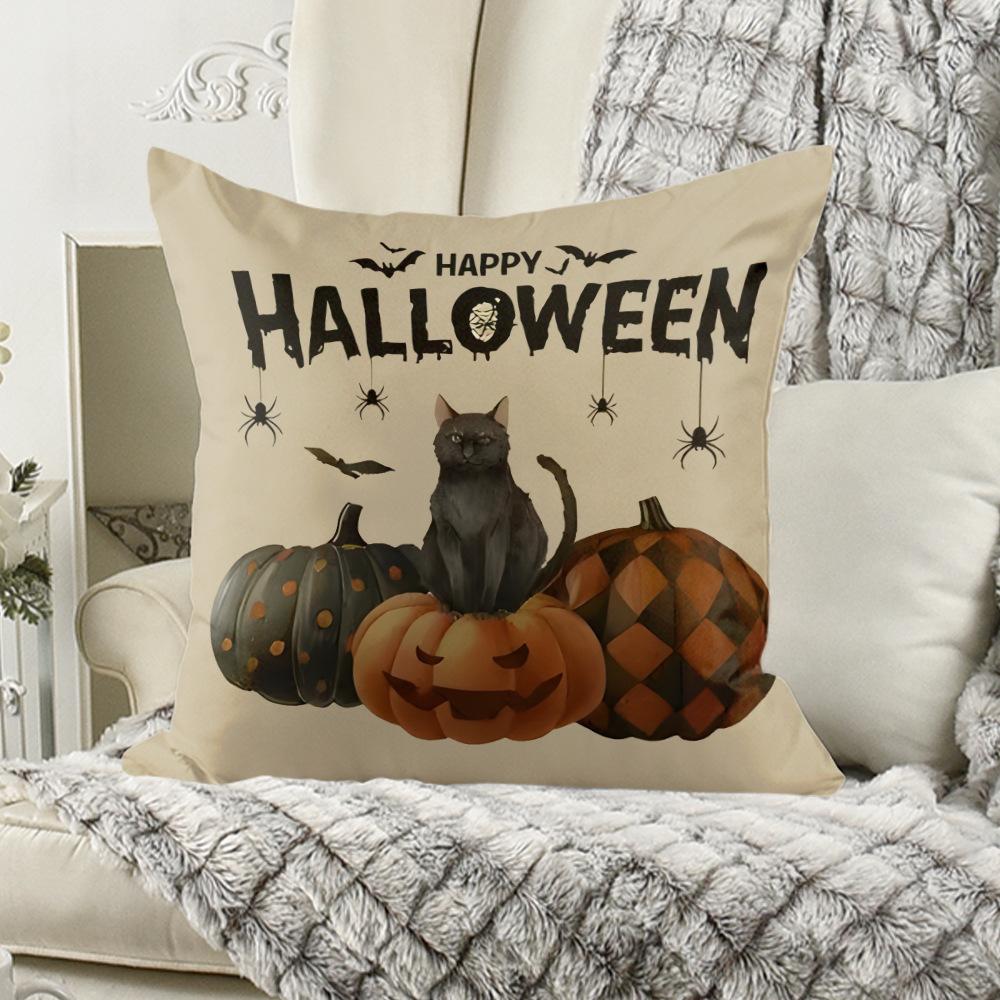 Halloween Day of The Dead Cushion Case, Pillowcase, Pumpkin Ghost Trick or Treat, Home Pillowcase