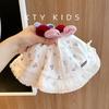 Korean-Style Floral Bow Fisherman Hat for Girls - Autumn/Winter Fashion Bucket Hat for Babies and Children