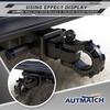 AUTMATCH Shackle Hitch Receiver with and Mega Shackles and Trailer Hitch Lock Vehicle Recovery Receiver Kit with a kg Break Matte Black Mega Shackle