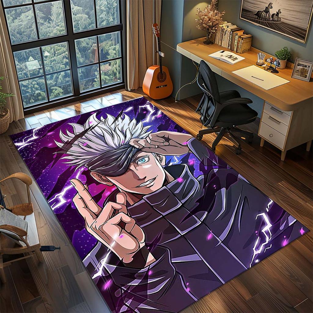 Jujutsu Kaisen Anime Teppich Großer Teppich Rutschfeste Waschbare Fußmatte Gamer Zimmer Schlafzimmer Heimdekoration -QJY