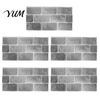 Waterproof Wall Decals for Kitchen 5Pcs Vintage Brick Tile Stickers, Oil?Proof Wallpaper, Peel Removable Backsplash Rental & Stick Living Room Home