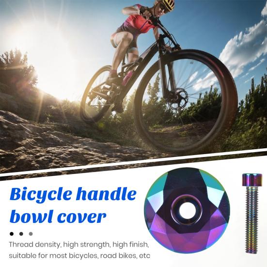 31.8MM Bicycle Headset Top Cap with Bolt CNC Aluminum Alloy MTB Mountain Road Bike Front Fork Stem Top Cover Bike Accessories