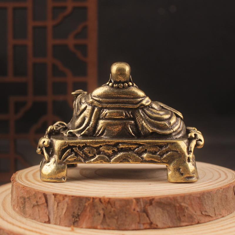 Messing alt massiv Maitreya Buddha Heimdekoration Büro Wohnzimmer Schreibtischdekoration Ornament