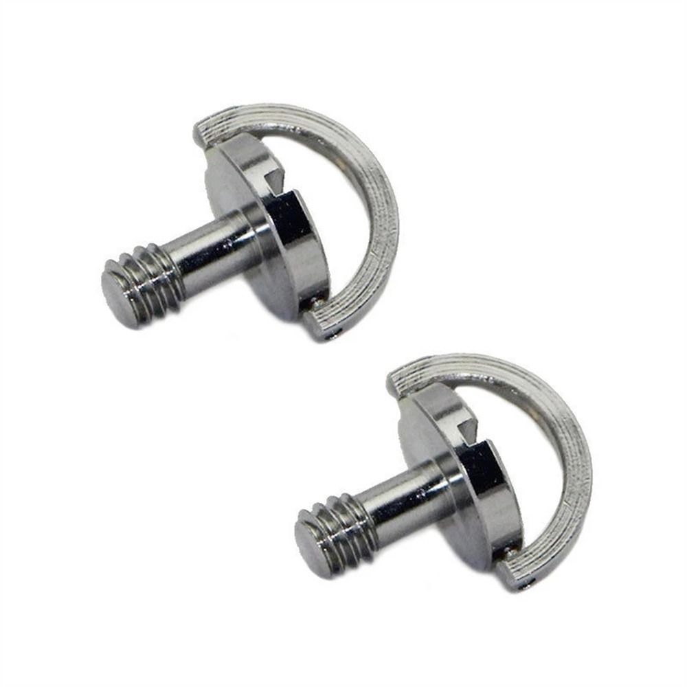 For DSLR Quick Release Silver Fixed Adapter Camera Screw 1/4 Inch Screw Tripod Screw D-Ring Screw