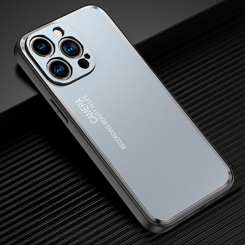 

Применимо к чехлу для мобильного телефона IPhone15promax Металлическая задняя панель Apple 13 Все включено 14 Простой бизнес Apple 11Promax