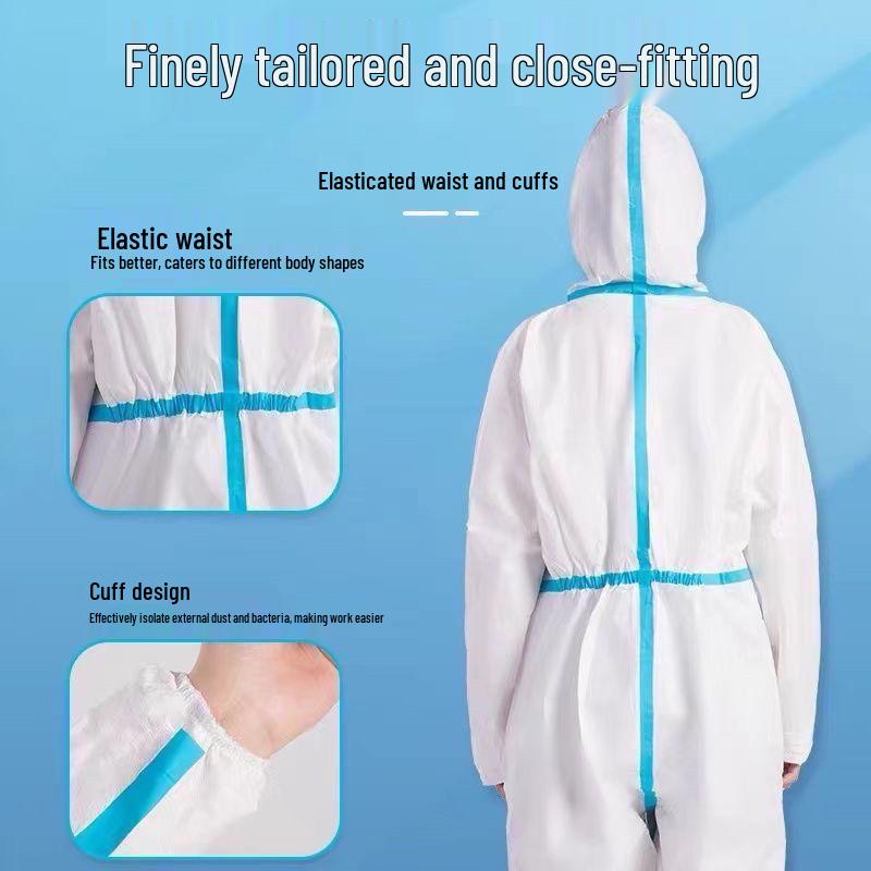 Hooded Disposable Full-Body Protective Suit: Dustproof, Waterproof, for Farm, Spray Paint, and Epidemic Prevention