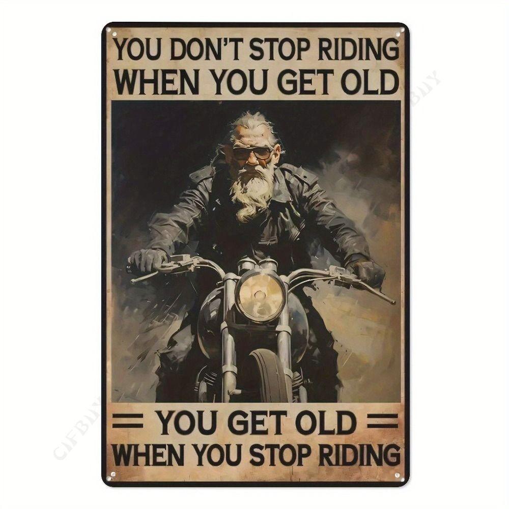 Moto metal interior plaque in the garage in the bar on the wall 20x30cm