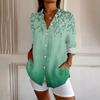 Womens Button Down Shirt  Long Sleeve Shirts For Women Print Graphic  Blouse Top