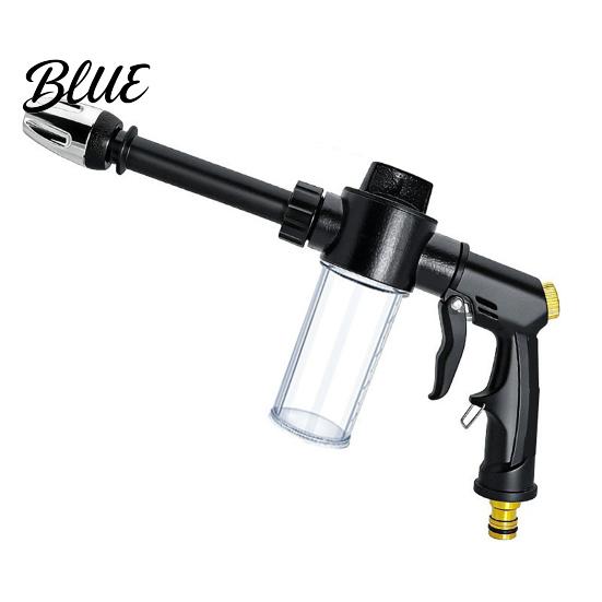 Car Wash Hose Nozzle Garden with Foam Cannon 3 Spray Modes High-Pressure Yard Cleaning Nozzle Heavy Duty Booster for Washing Outdoor
