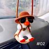 Auto-Anhänger, niedliche Anime-kleine Ente, Schaukel, Auto-Rückspiegel, hängende Ornamente, Innendekoration, Zubehör für Mädchen, Geschenke