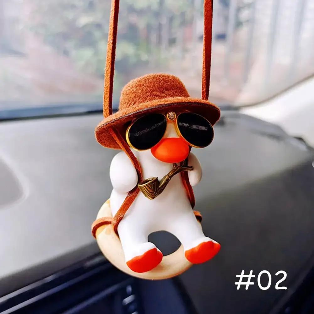 Auto-Anhänger, niedliche Anime-kleine Ente, Schaukel, Auto-Rückspiegel, hängende Ornamente, Innendekoration, Zubehör für Mädchen, Geschenke
