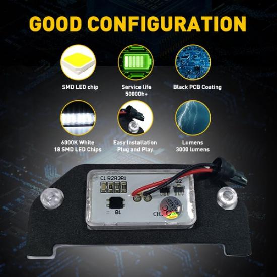 AUXITO 6000K LED Plate License Light Tag Lamp For 06-14 Dodge Charger Challenger