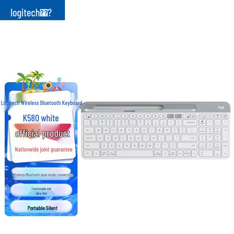 

Logitech K580 Wireless Bluetooth Slim Silent Keyboard