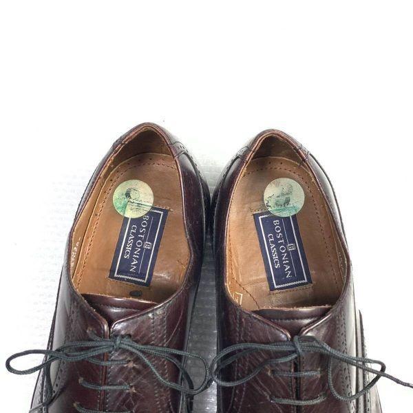 Vintage 80s-90s Bostonian Wingtip Full Brogue Shoes Red Brown 8W 26.0(USED)