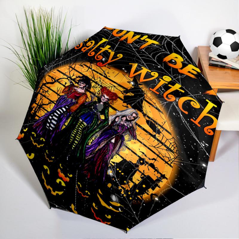 Halloween witch Umbrella Folding umbrella, automatic umbrella 8-Frame for Travel, camping Use Gift for Halloween Christmas